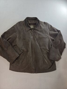 Cabela’s Leather Jacket Large Brown Zip Out Vest